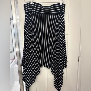 Navy and White Striped Women's Skirt